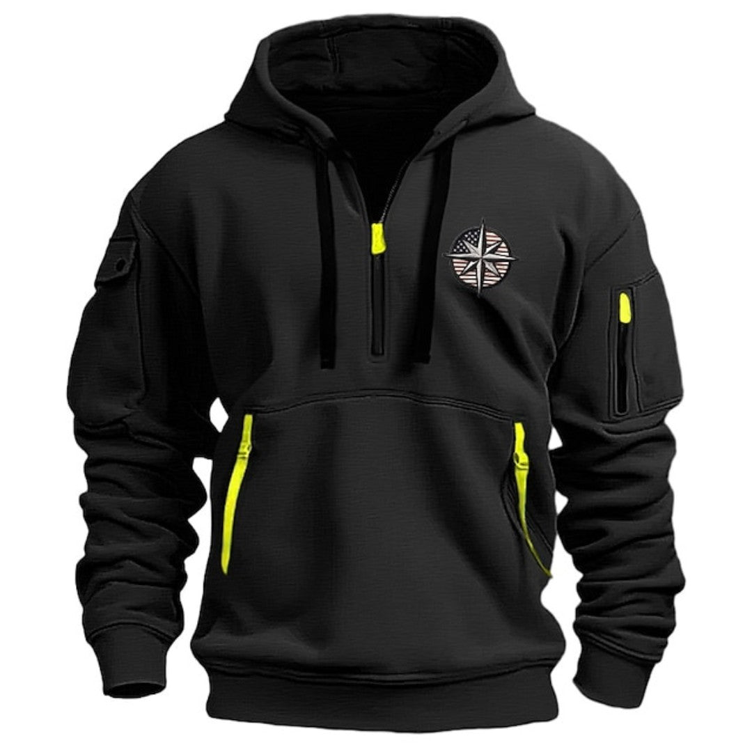 Half Zip Utility Hoodie for Men — Monty, image 4