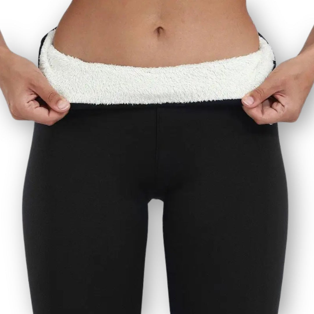 Emilienne — Thermal Fleece Lined Leggings, Moraine Fashion