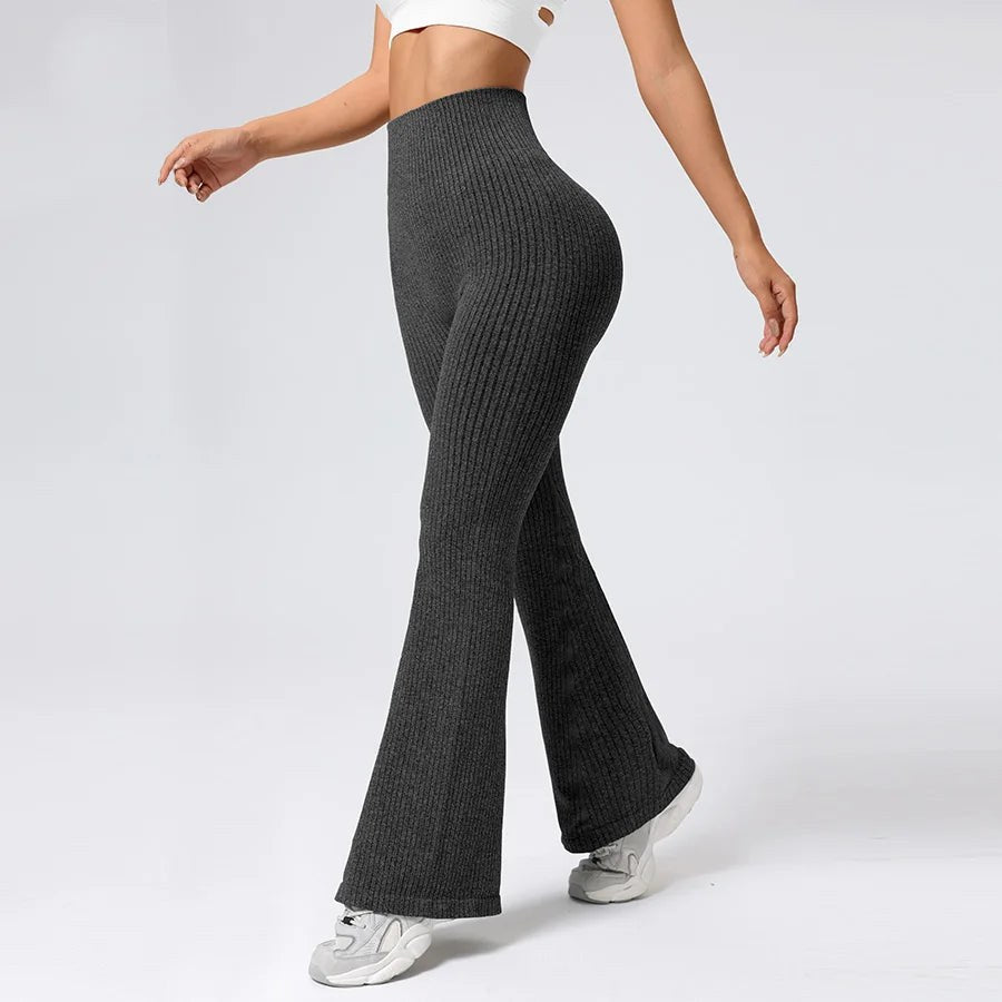 Eponine — Ribbed Flare Leggings and Yoga Pants (2), Moraine Fashion
