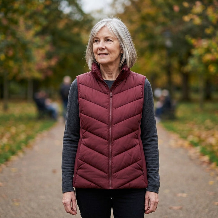 Chevron Quilted Gilet for Women — Ffreuer, image 2
