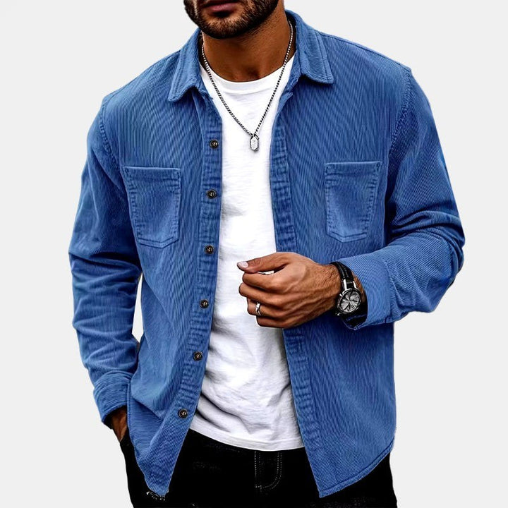 Fraser — Fleece Lined Corduroy Shirt Jacket (3), Moraine Fashion