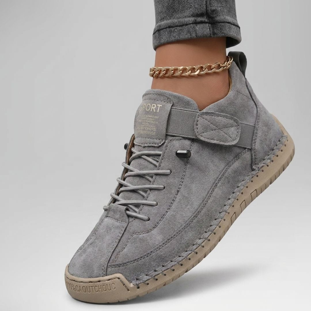 Georgette — Lightweight Comfort Walking Trainers, Moraine Fashion