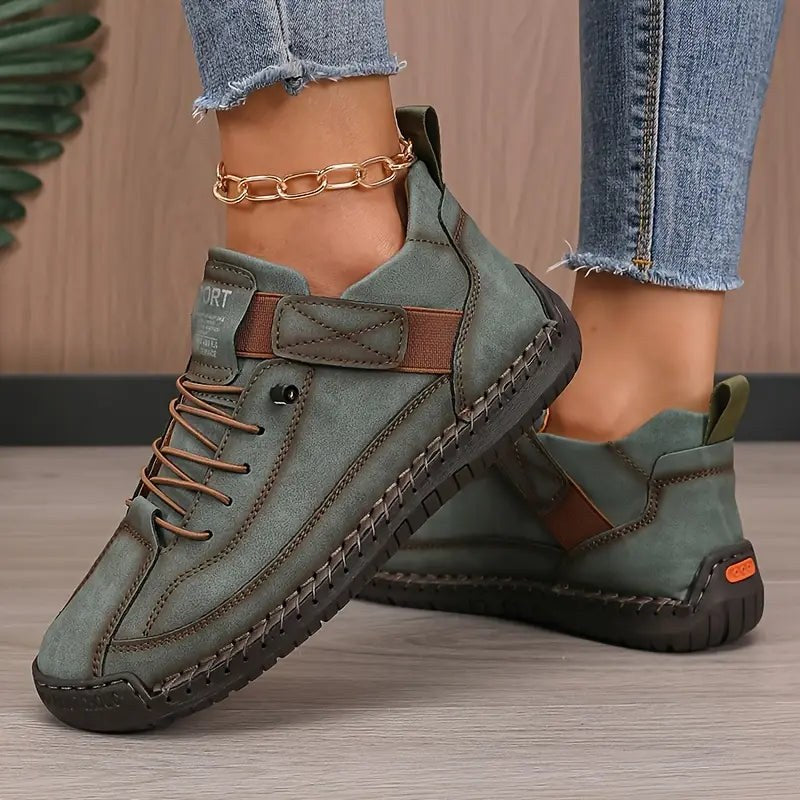 Georgette — Lightweight Comfort Walking Trainers (8), Moraine Fashion