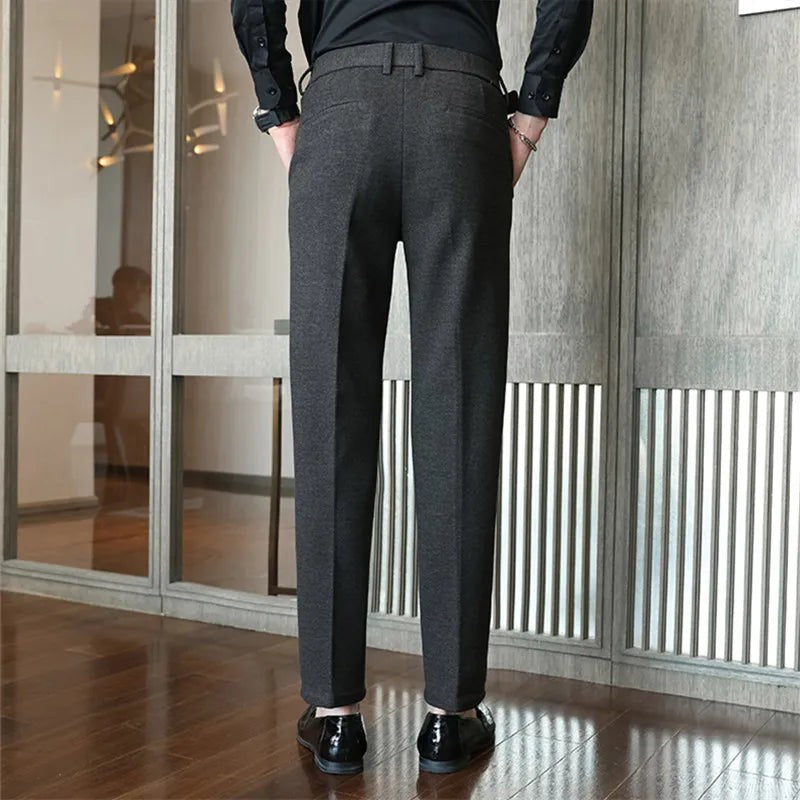 Herringbone Wool Trousers for Men — Bertie, image 4
