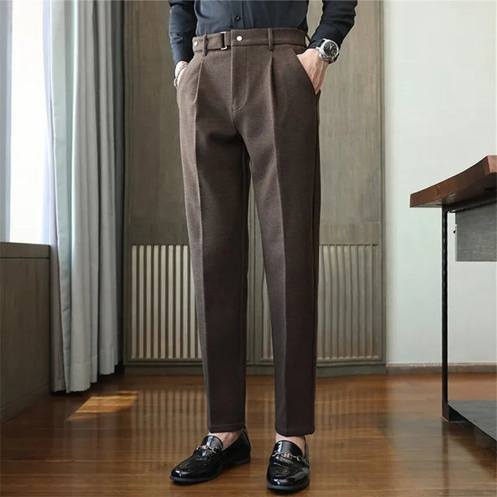 Herringbone Wool Trousers for Men — Bertie, image 6