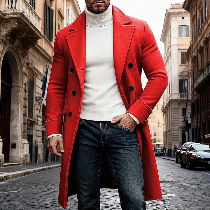 Double Breasted Wool Coat — Gregory, Black