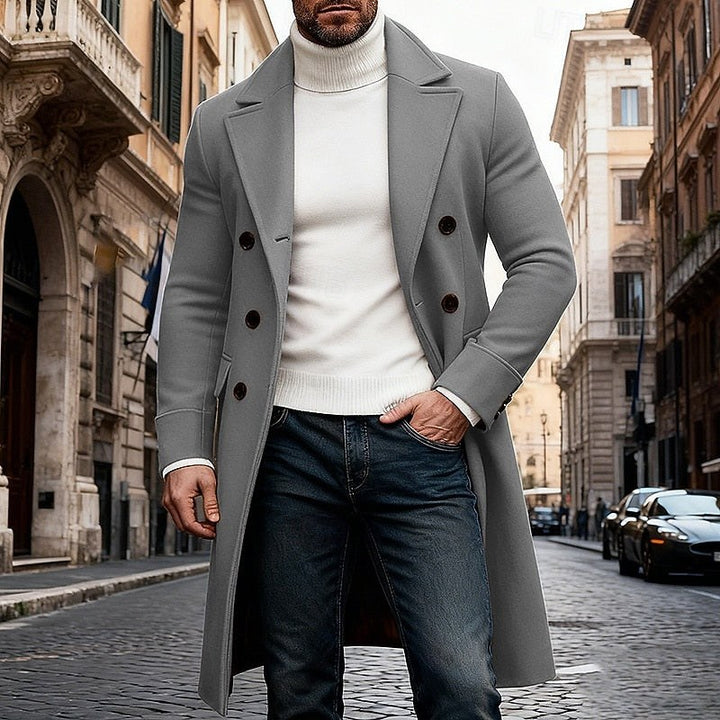 Double Breasted Wool Coat — Gregory, Grey