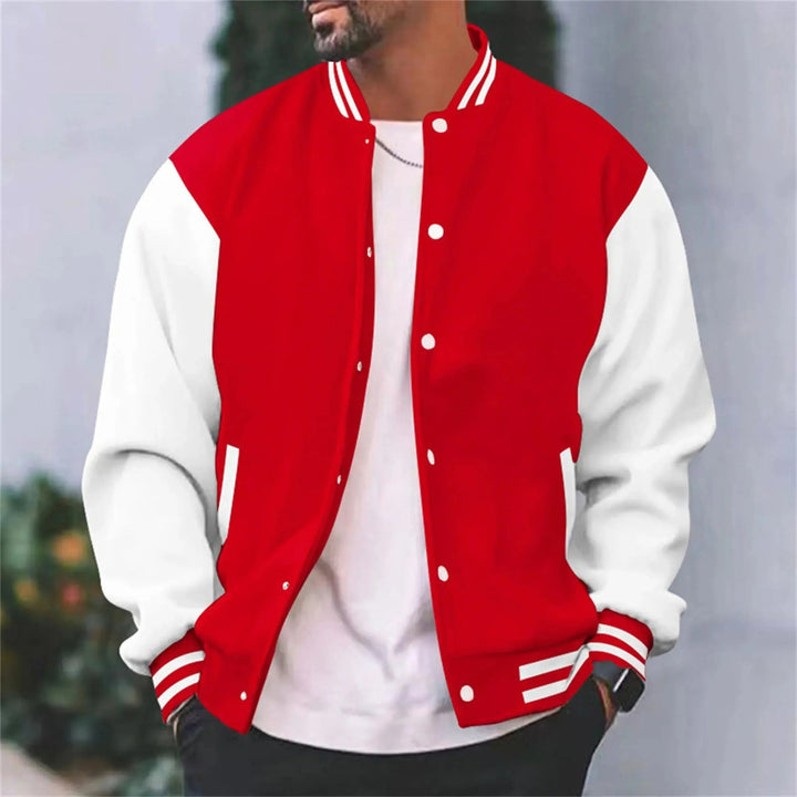 Hamish — Contrast Sleeve Varsity Jacket (4), Moraine Fashion