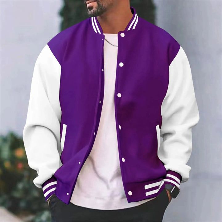 Hamish — Contrast Sleeve Varsity Jacket (5), Moraine Fashion
