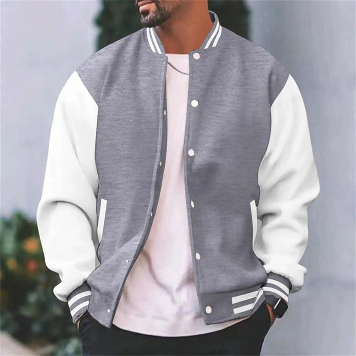 Hamish — Contrast Sleeve Varsity Jacket (6), Moraine Fashion