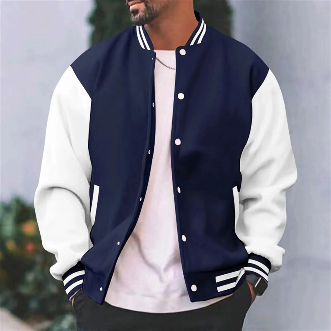 Hamish — Contrast Sleeve Varsity Jacket (7), Moraine Fashion