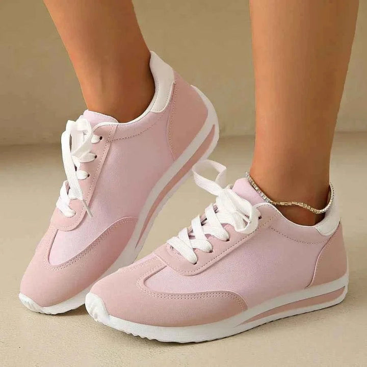 Joceline — Breathable Lace Up Mesh Trainers, Moraine Fashion