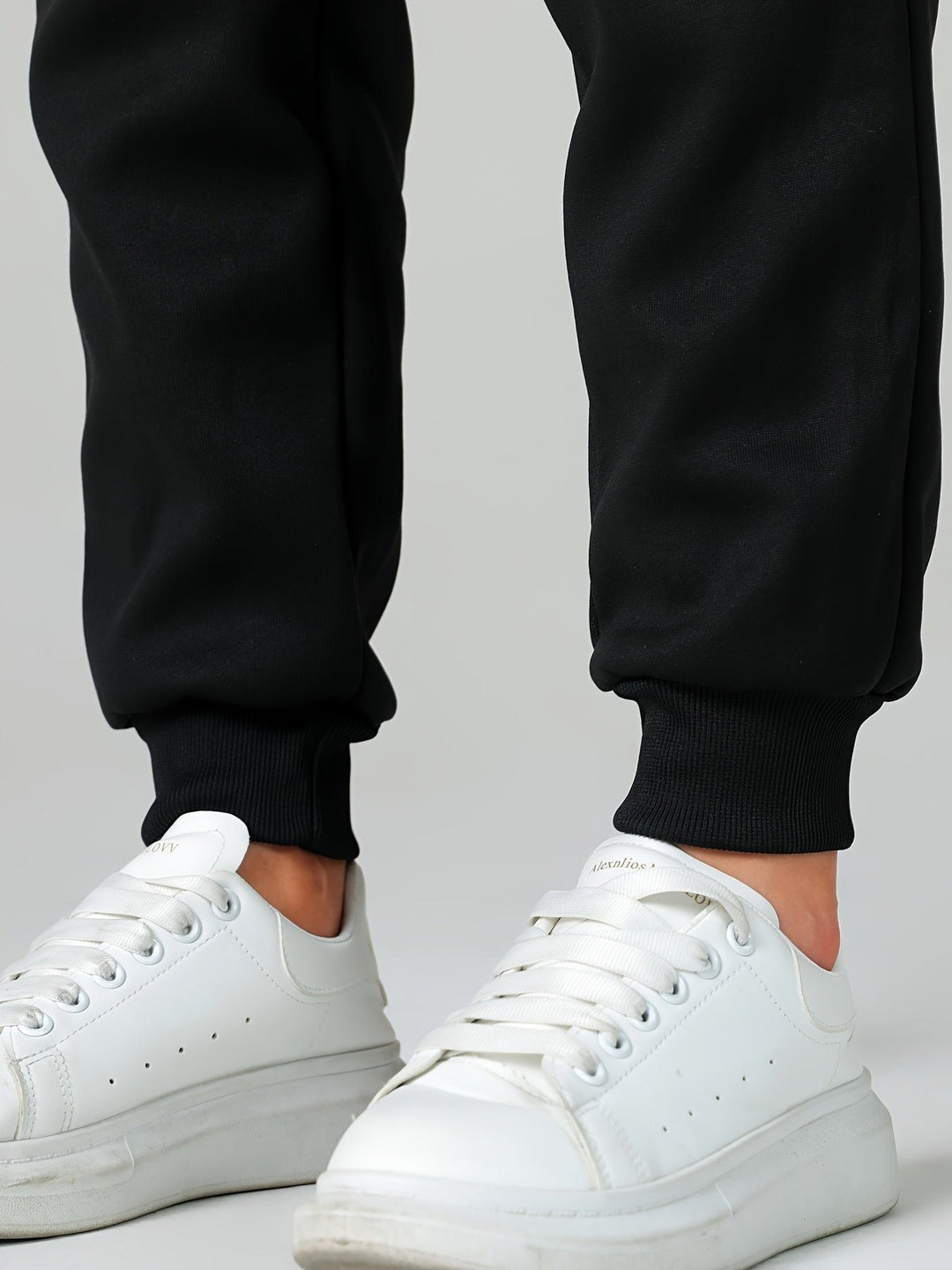 Fleece Lined Cuffed Joggers — Juliet, Grey