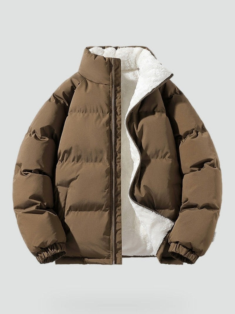 Lachlan — Fleece Lined Waterproof Puffer Jacket, Moraine Fashion