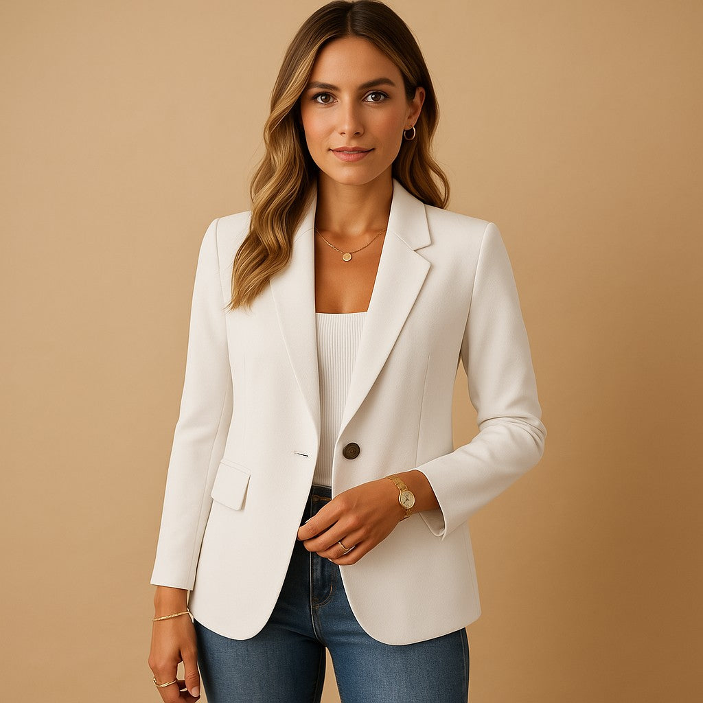 Single Button Tailored Blazer for Women — Lisbeth, image 1