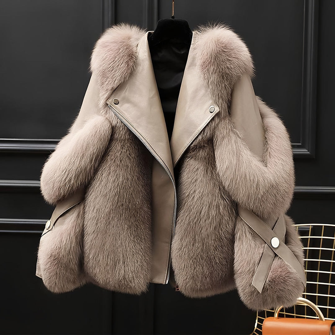 Faux Fur Jacket for Women — Lydia, Light Brown