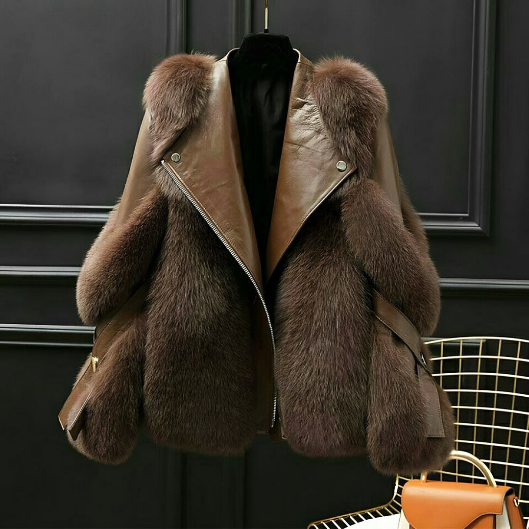 Faux Fur Jacket for Women — Lydia, Brown