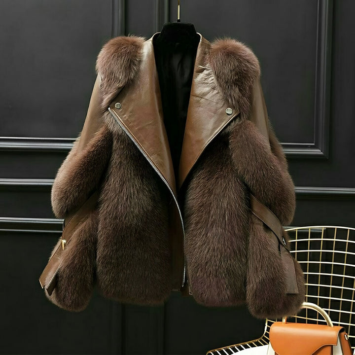 Faux Fur Jacket for Women — Lydia, Brown