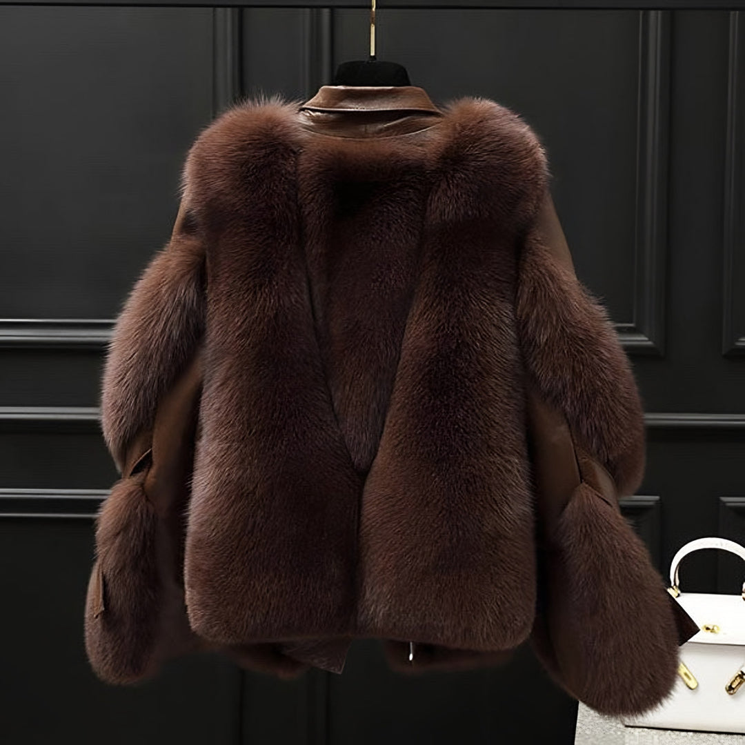 Faux Fur Jacket for Women — Lydia, Brown