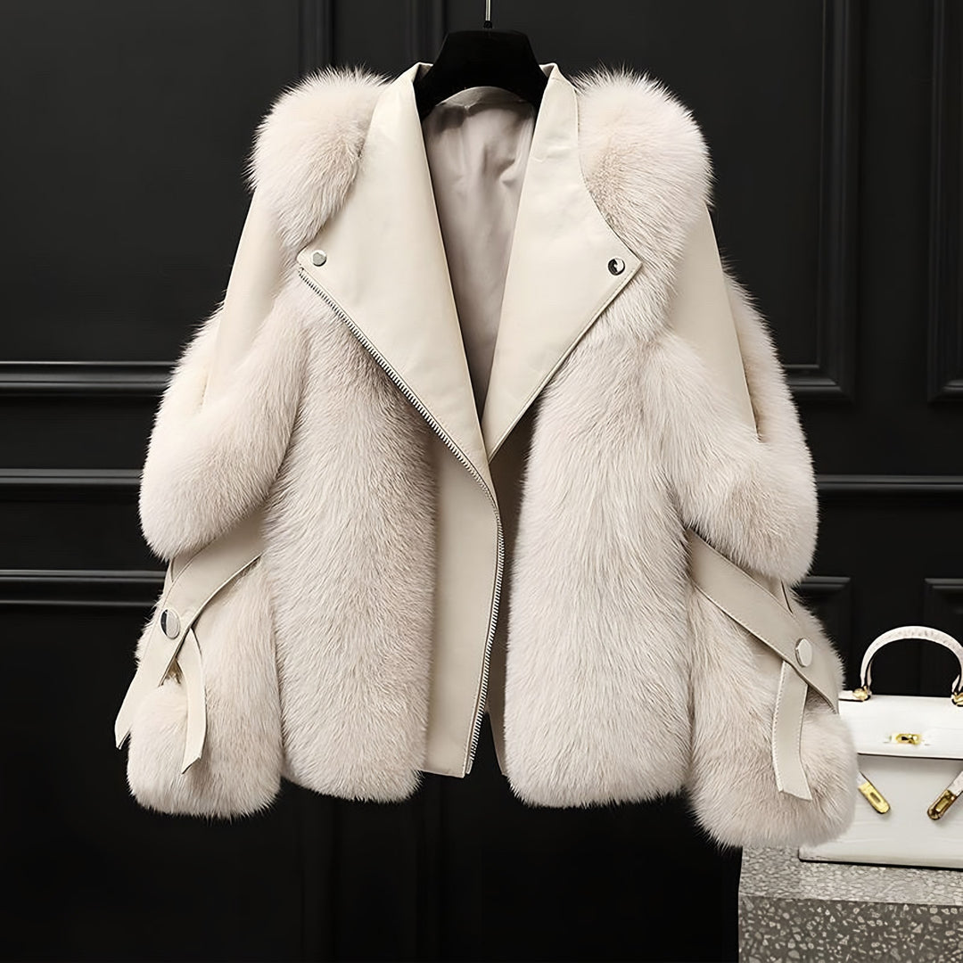 Faux Fur Jacket for Women — Lydia, Cream