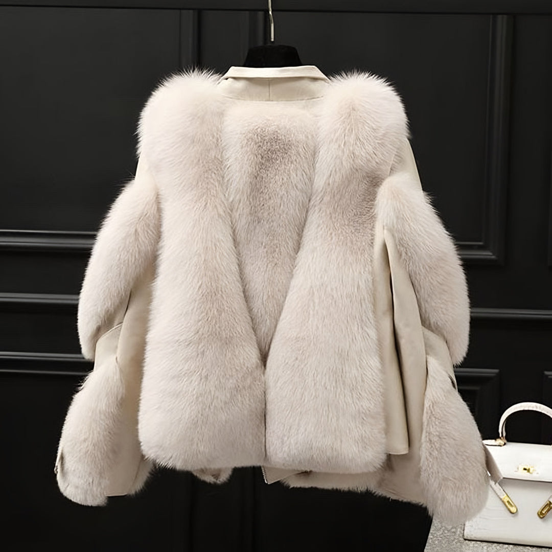Faux Fur Jacket for Women — Lydia, Cream