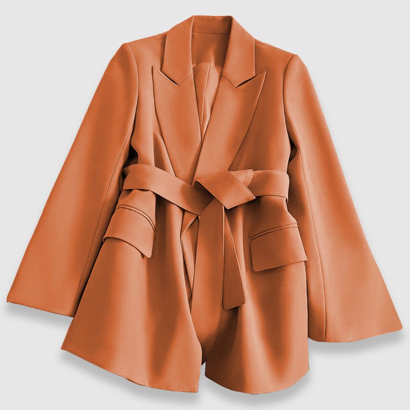 Belted Blazer with Wide Sleeves for Women — Maelona, image 1