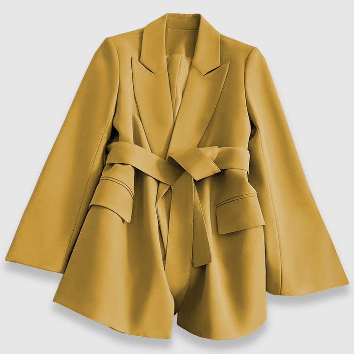 Belted Blazer with Wide Sleeves for Women — Maelona, image 2