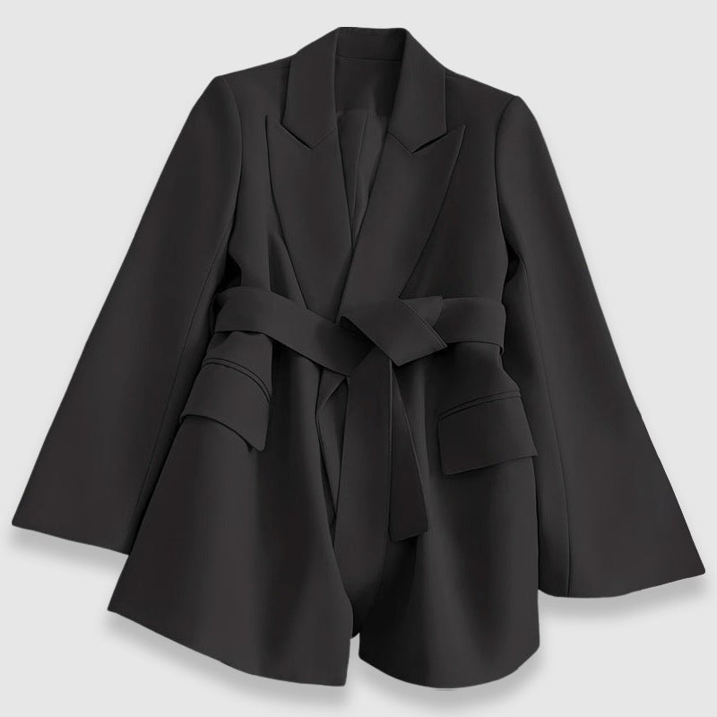 Belted Blazer with Wide Sleeves for Women — Maelona, image 3