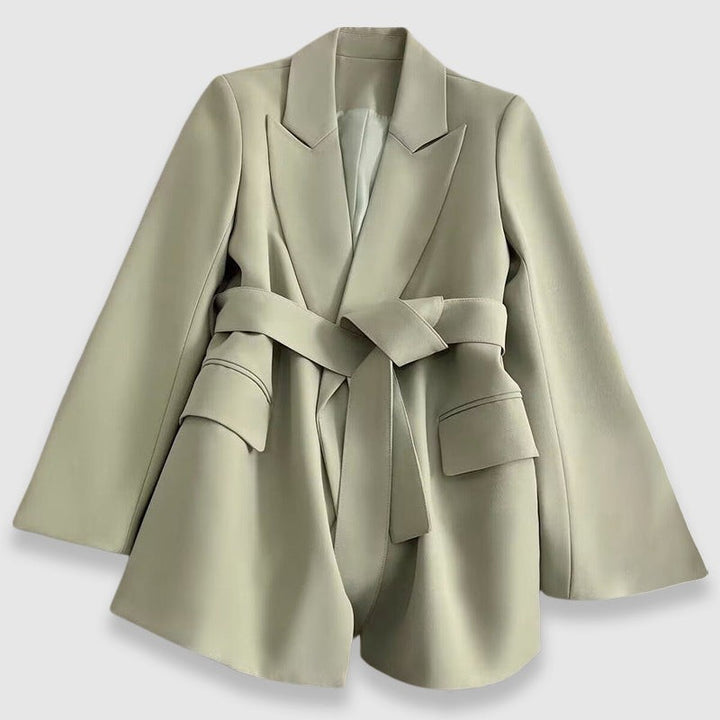 Belted Blazer with Wide Sleeves for Women — Maelona, image 4