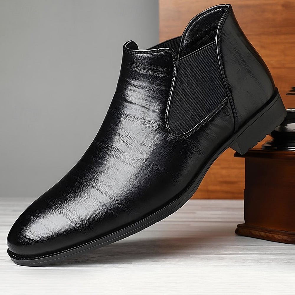 Textured Chelsea Boots for Men — Malcolm, Black