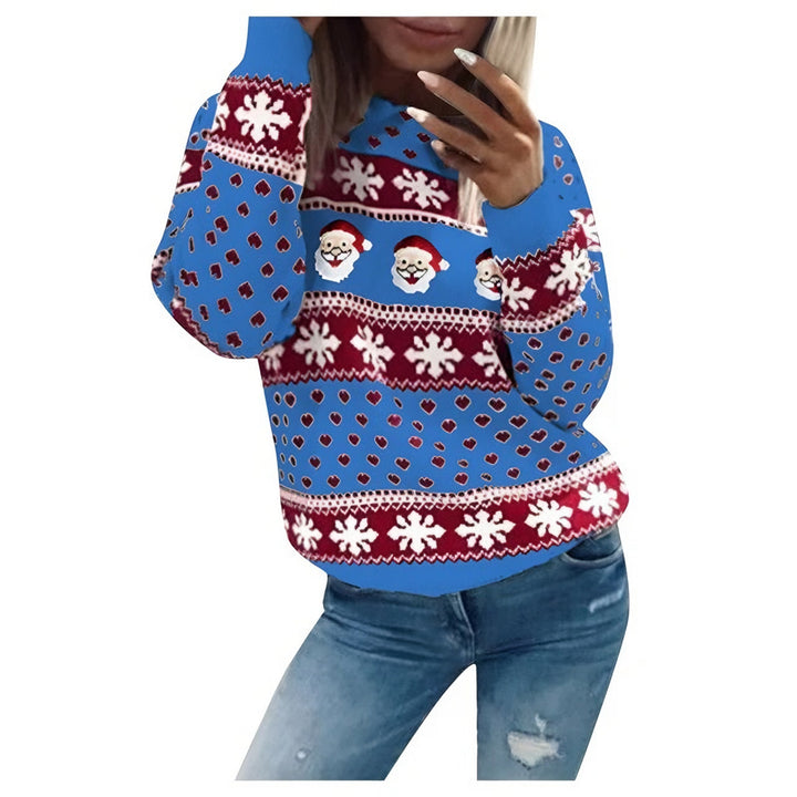 Mari – Knitted Christmas Jumper for Women with Santa Print