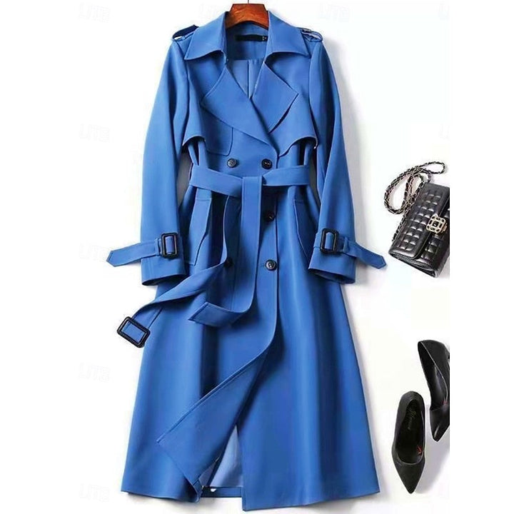 Long Trench Coat with Belted Waist for Women — Eleanor, image 2