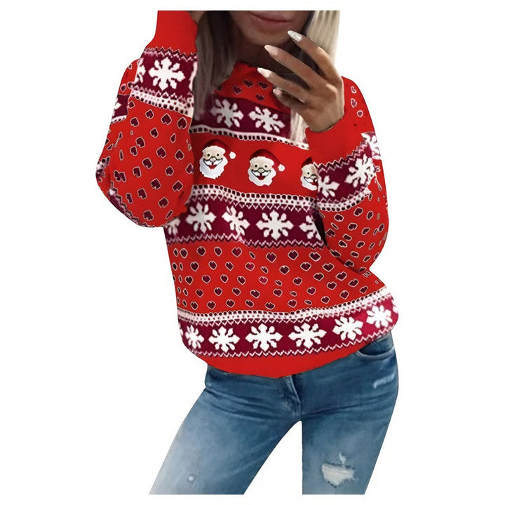 Mari – Knitted Christmas Jumper for Women with Santa Print