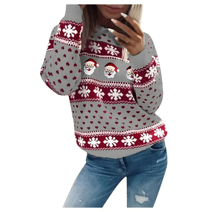Mari – Knitted Christmas Jumper for Women with Santa Print