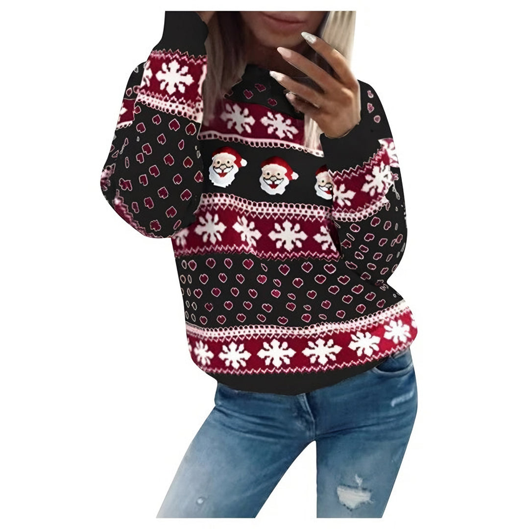 Mari – Knitted Christmas Jumper for Women with Santa Print