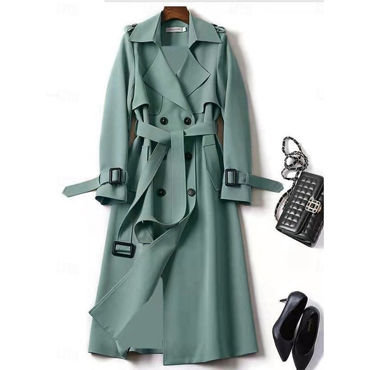 Long Trench Coat with Belted Waist for Women — Eleanor, image 7