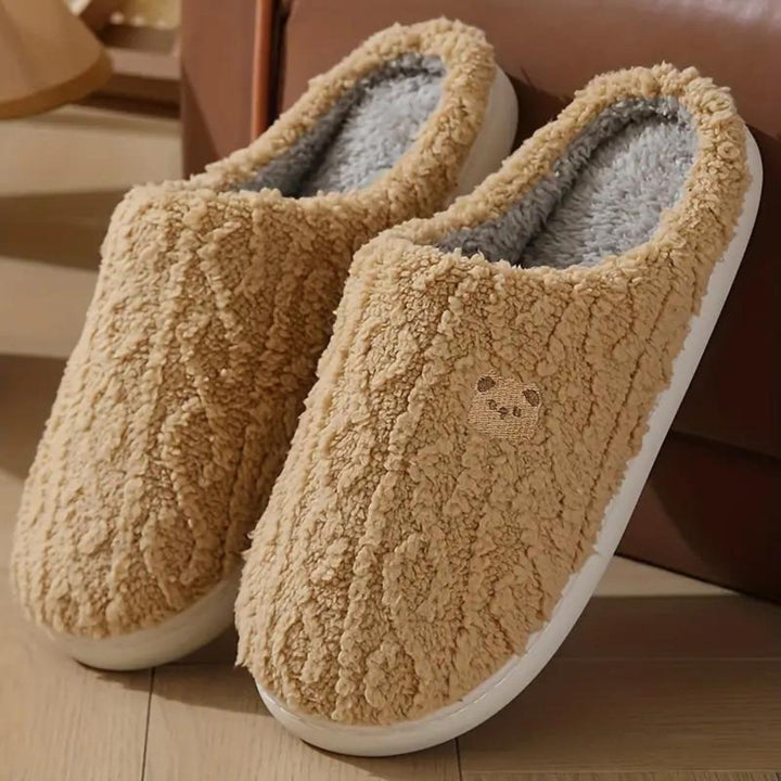 Winter Slippers with Soft Sole in coffee