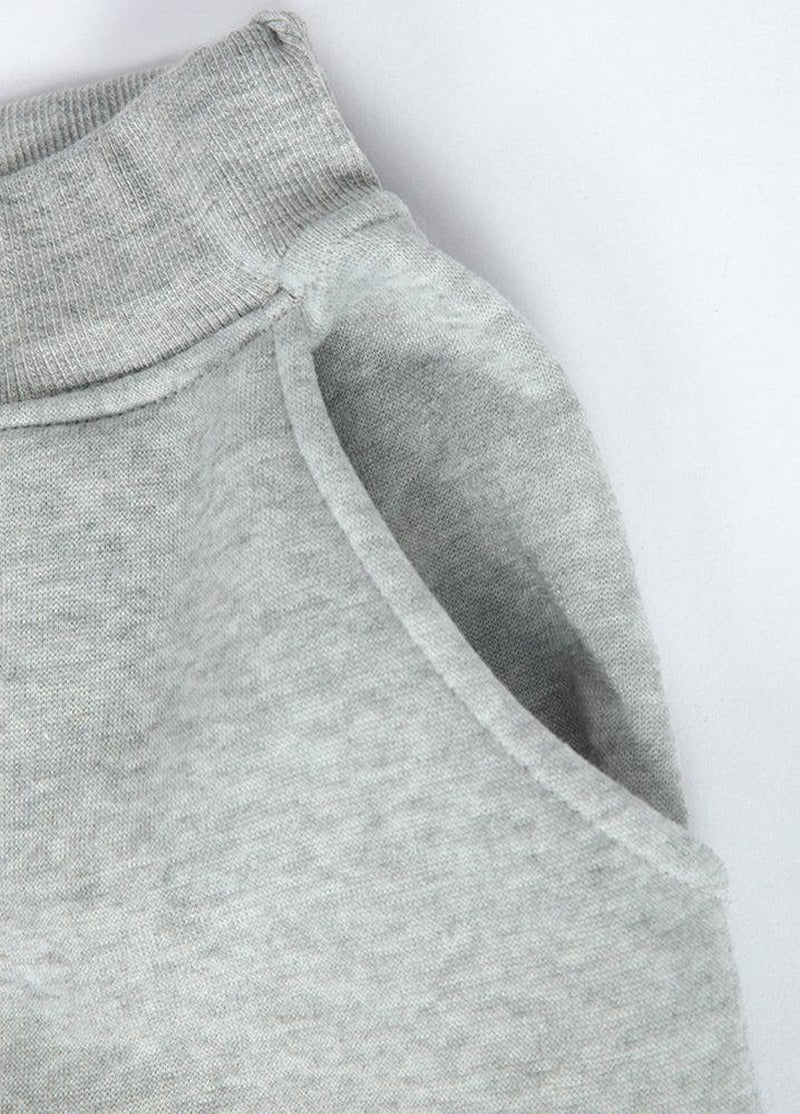 Hoodie and Jogger Set with Button Placket