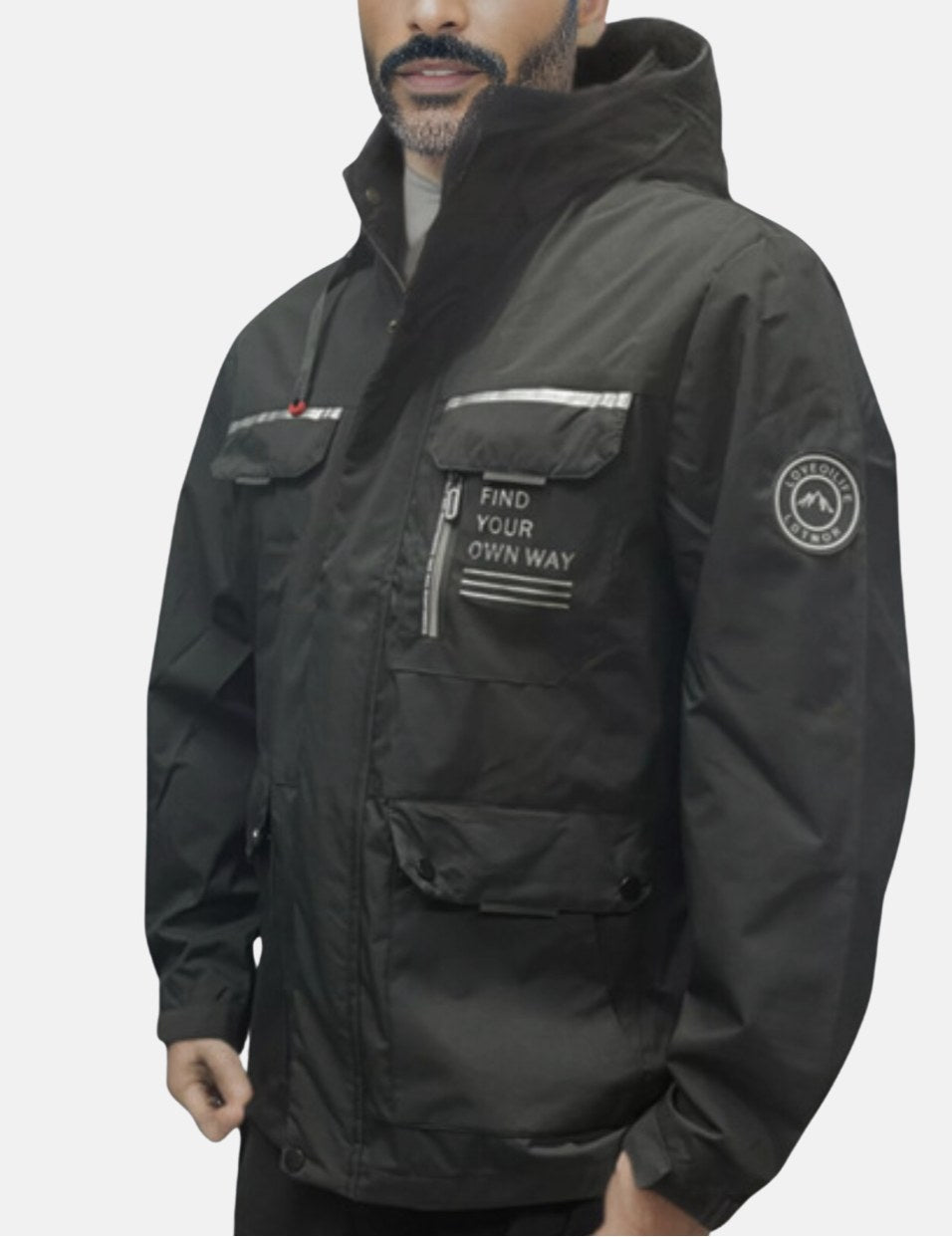 Merrick — Hooded Waterproof Winter Jacket, Moraine Fashion