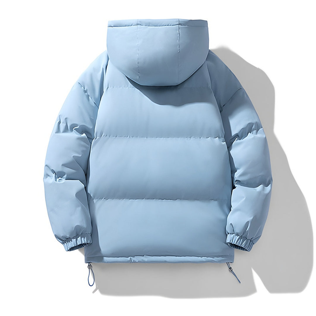 Morgan – Quilted Hooded Puffer Jacket for Men with Zip and Pockets