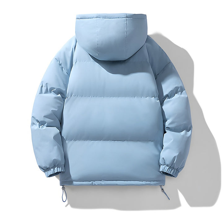 Morgan – Quilted Hooded Puffer Jacket for Men with Zip and Pockets