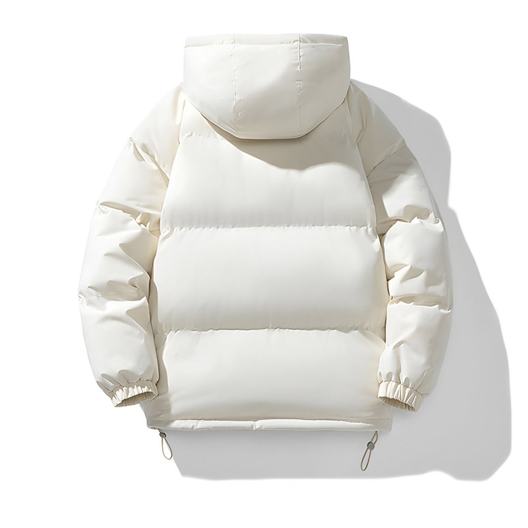 Morgan – Quilted Hooded Puffer Jacket for Men with Zip and Pockets