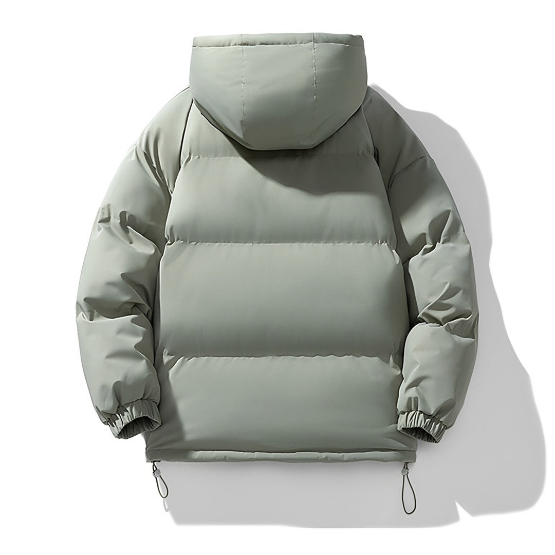 Morgan – Quilted Hooded Puffer Jacket for Men with Zip and Pockets