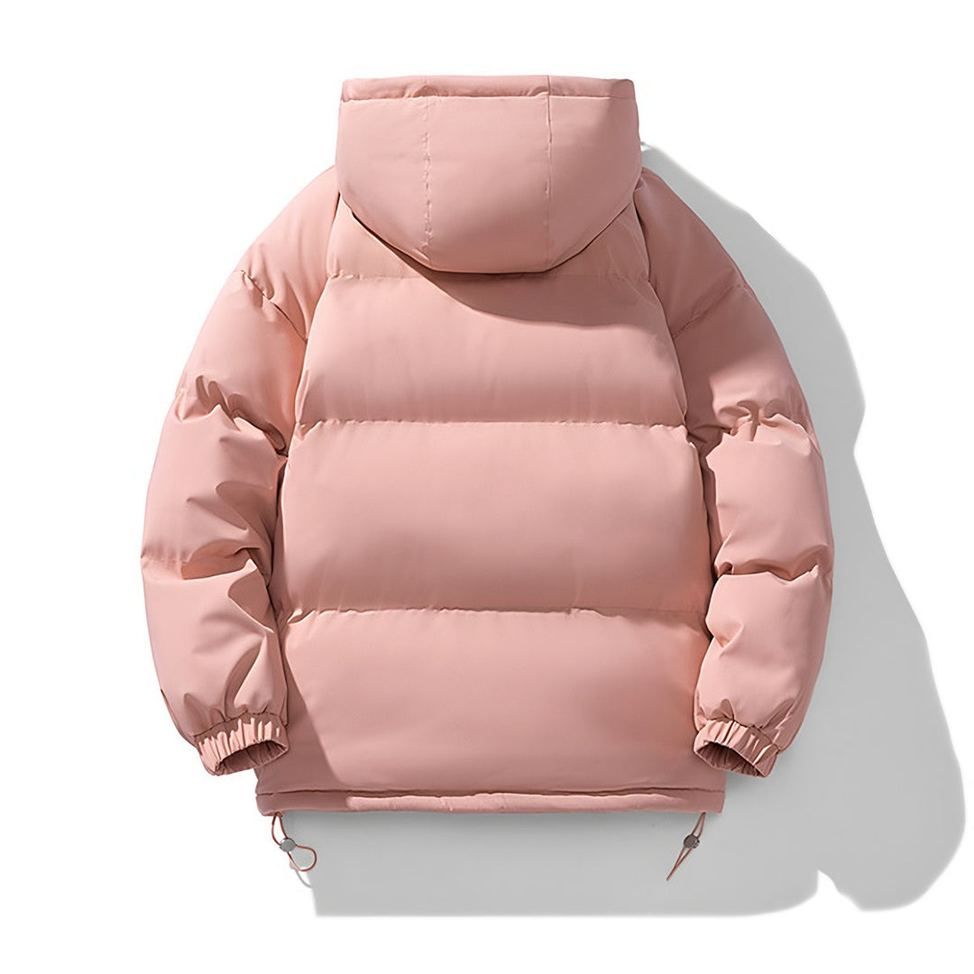 Morgan – Quilted Hooded Puffer Jacket for Men with Zip and Pockets