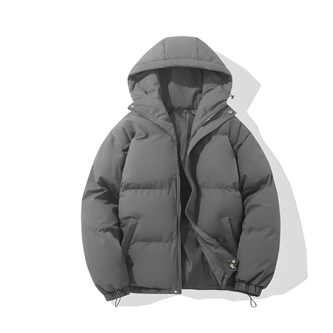 Morgan – Quilted Hooded Puffer Jacket for Men with Zip and Pockets