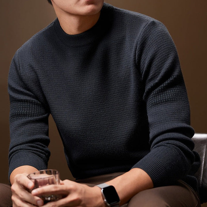 Textured Knitted Jumper for Men — Isaac, image 3