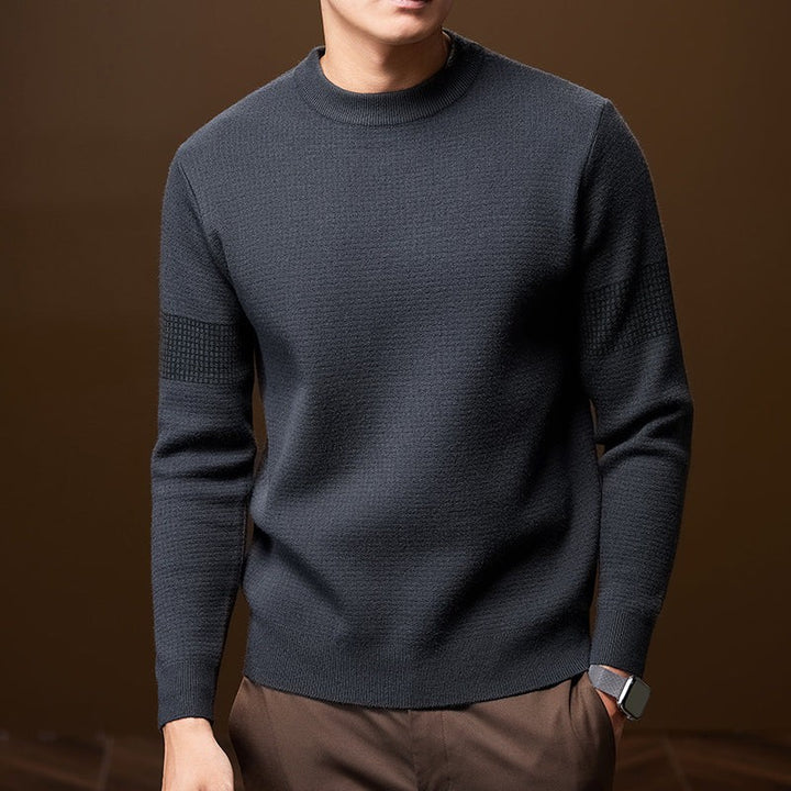 Textured Knitted Jumper for Men — Isaac, image 4