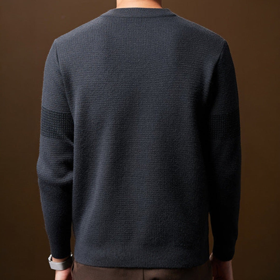 Textured Knitted Jumper for Men — Isaac, image 5