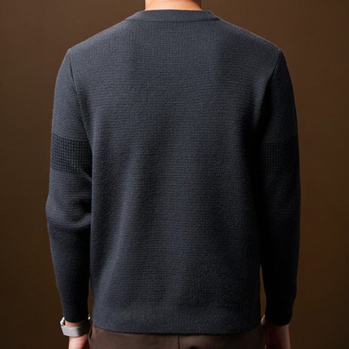 Textured Knitted Jumper for Men — Isaac, image 5