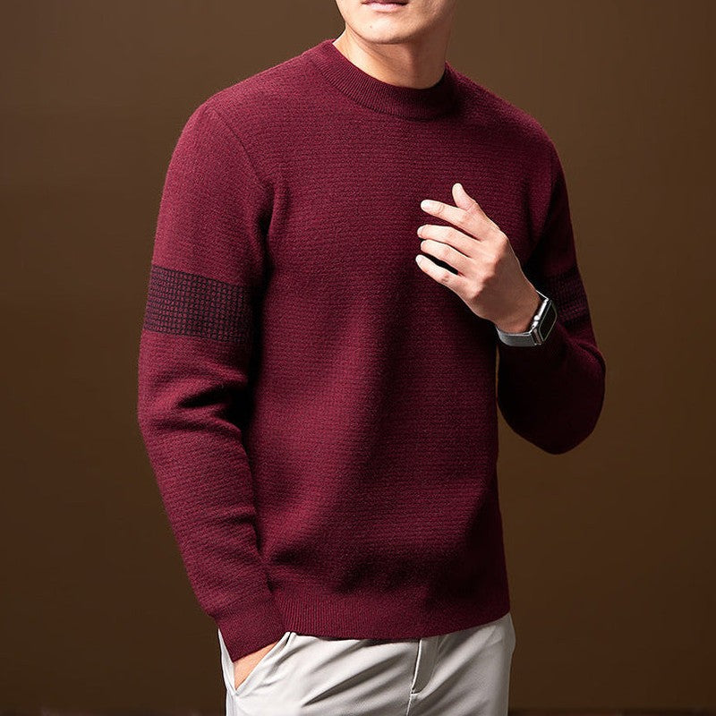 Textured Knitted Jumper for Men — Isaac, image 7